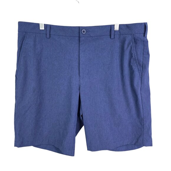 Mens IZOD Advantage Performance Blue Golf Shorts Polyester 9.5" Inseam Size 38 - Picture 1 of 10